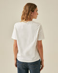 Womens T-Shirt Graphic Slim Fit Cotton Typographic Embroidery - Beige 63_701H028_BEI161101_6