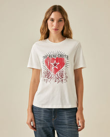 Womens T-Shirt Graphic Slim Fit Cotton The Real Choice Heart Print - White 63_701H029_BLA110601_0