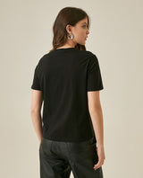 Womens T-Shirt Graphic Slim Fit Cotton The Real Choice Heart Print - Black 63_701H029_NEG194004_6