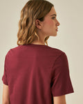 Womens T-Shirt Graphic Slim Fit Cotton Animal Print Flock Rhinestones - Red 63_701H030_ROJ191522_7