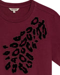 Womens T-Shirt Graphic Slim Fit Cotton Animal Print Flock Rhinestones - Red 63_701H030_ROJ191522_8