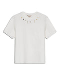 Womens T-Shirt Slim Fit Cotton Charm Neckline Detail - White 63_701H031_BLA110601_3