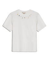 Womens T-Shirt Slim Fit Cotton Charm Neckline Detail - White 63_701H031_BLA110601_3