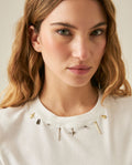 Womens T-Shirt Slim Fit Cotton Charm Neckline Detail - White 63_701H031_BLA110601_5