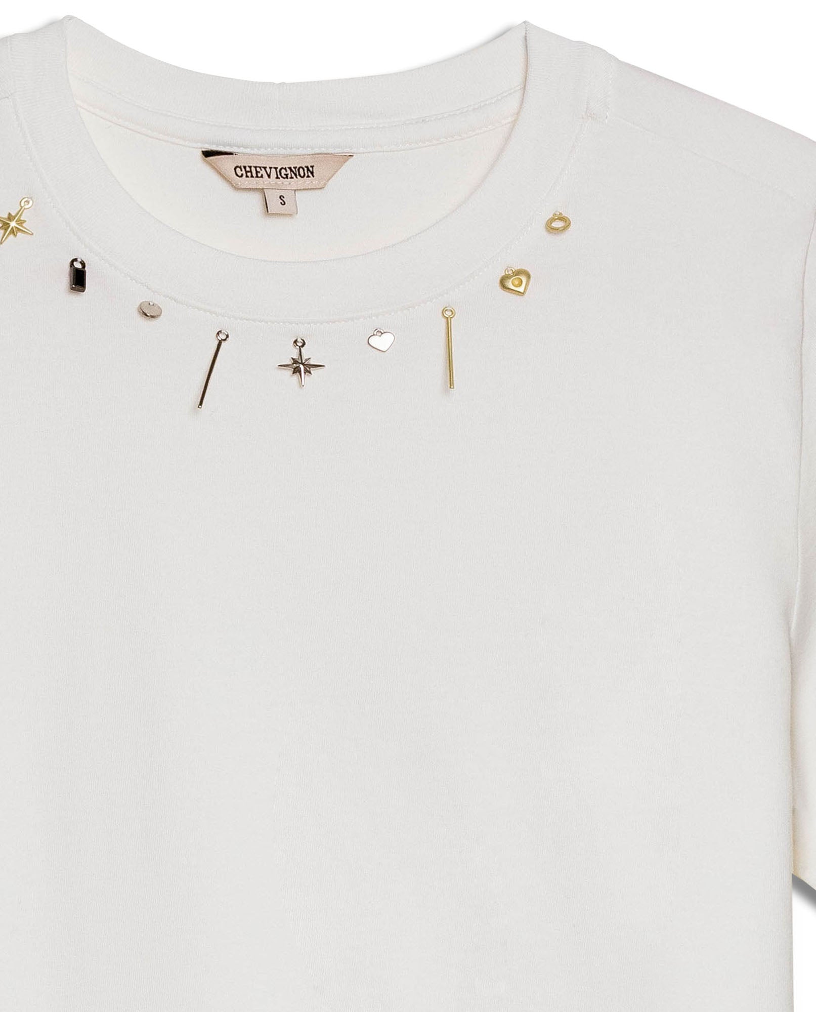 Womens T-Shirt Slim Fit Cotton Charm Neckline Detail - White 63_701H031_BLA110601_8