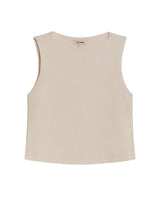 Womens T-Shirt Crewneck Sleeveless Polyester Blend Metallic Fiber Silver Lurex - Raw 63_701H032_CRU125202_3