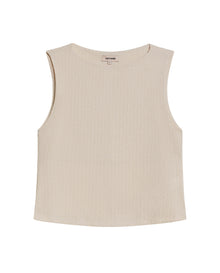 Womens T-Shirt Crewneck Sleeveless Polyester Blend Metallic Fiber Silver Lurex - Raw 63_701H032_CRU125202_3