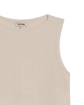 Womens T-Shirt Crewneck Sleeveless Polyester Blend Metallic Fiber Silver Lurex - Raw 63_701H032_CRU125202_8