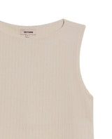 Womens T-Shirt Crewneck Sleeveless Polyester Blend Metallic Fiber Silver Lurex - Raw 63_701H032_CRU125202_8