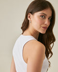 Womens T-Shirt Tank Fitted Cotton–Elastane Ribbed Removable Pin - Mothers - White 63_701H033_BLA110601_7