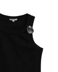 Womens T-Shirt Tank Fitted Cotton–Elastane Ribbed Removable Pin - Mothers - Black 63_701H033_NEG194004_8
