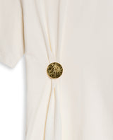 Womens T-Shirt Semi-Fitted Cotton Front Pleats Removable Metal Pin - Mothers - Raw 63_701H034_CRU110606_8