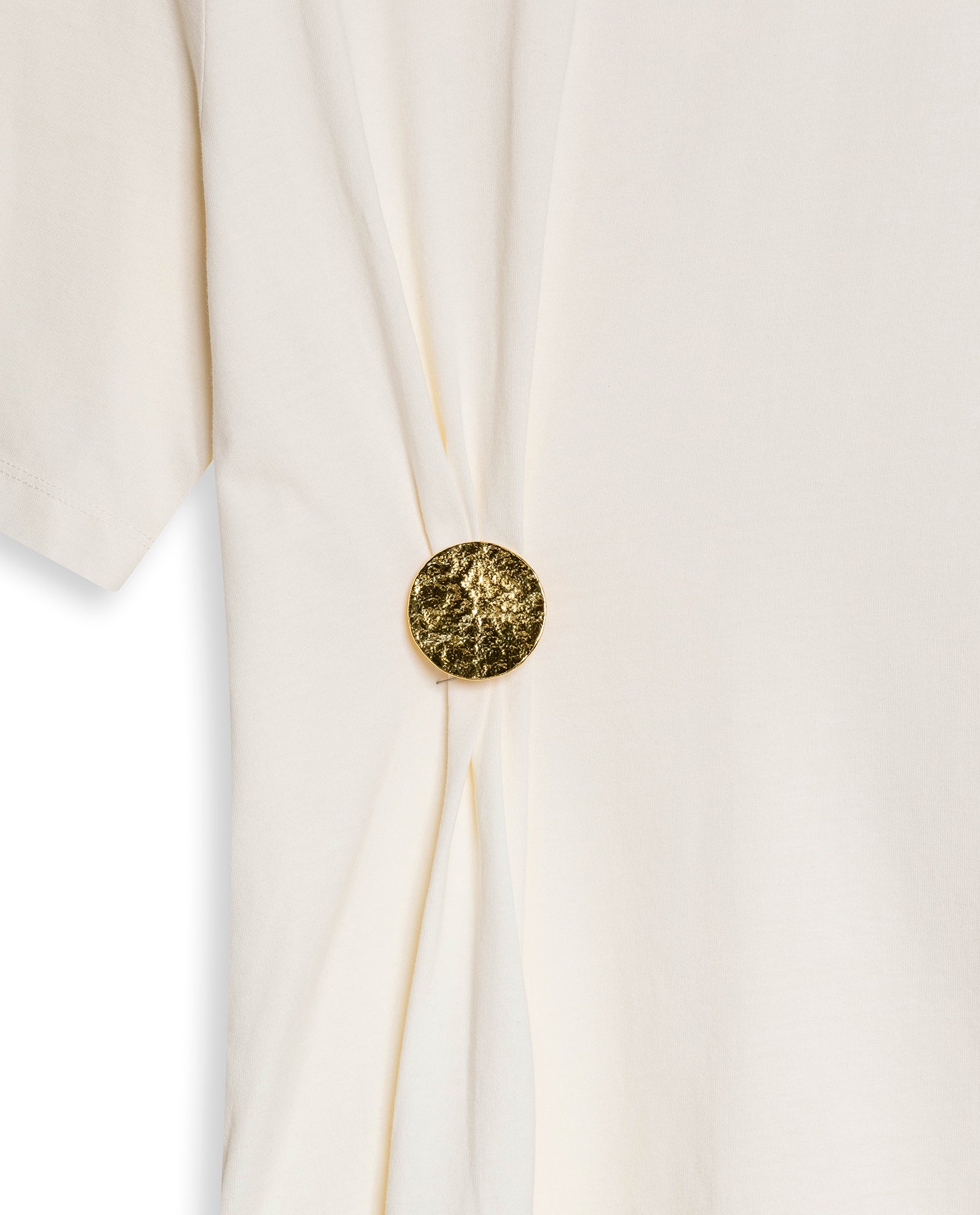 Womens T-Shirt Semi-Fitted Cotton Front Pleats Removable Metal Pin - Mothers - Raw 63_701H034_CRU110606_8
