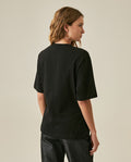 Womens T-Shirt Semi-Fitted Cotton Front Pleats Removable Metal Pin - Mothers - Black 63_701H034_NEG194004_6