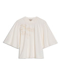 Womens T-Shirt Oversized Cotton Diagonal Floral Embroidery - Raw 63_701H038_CRU110606_3