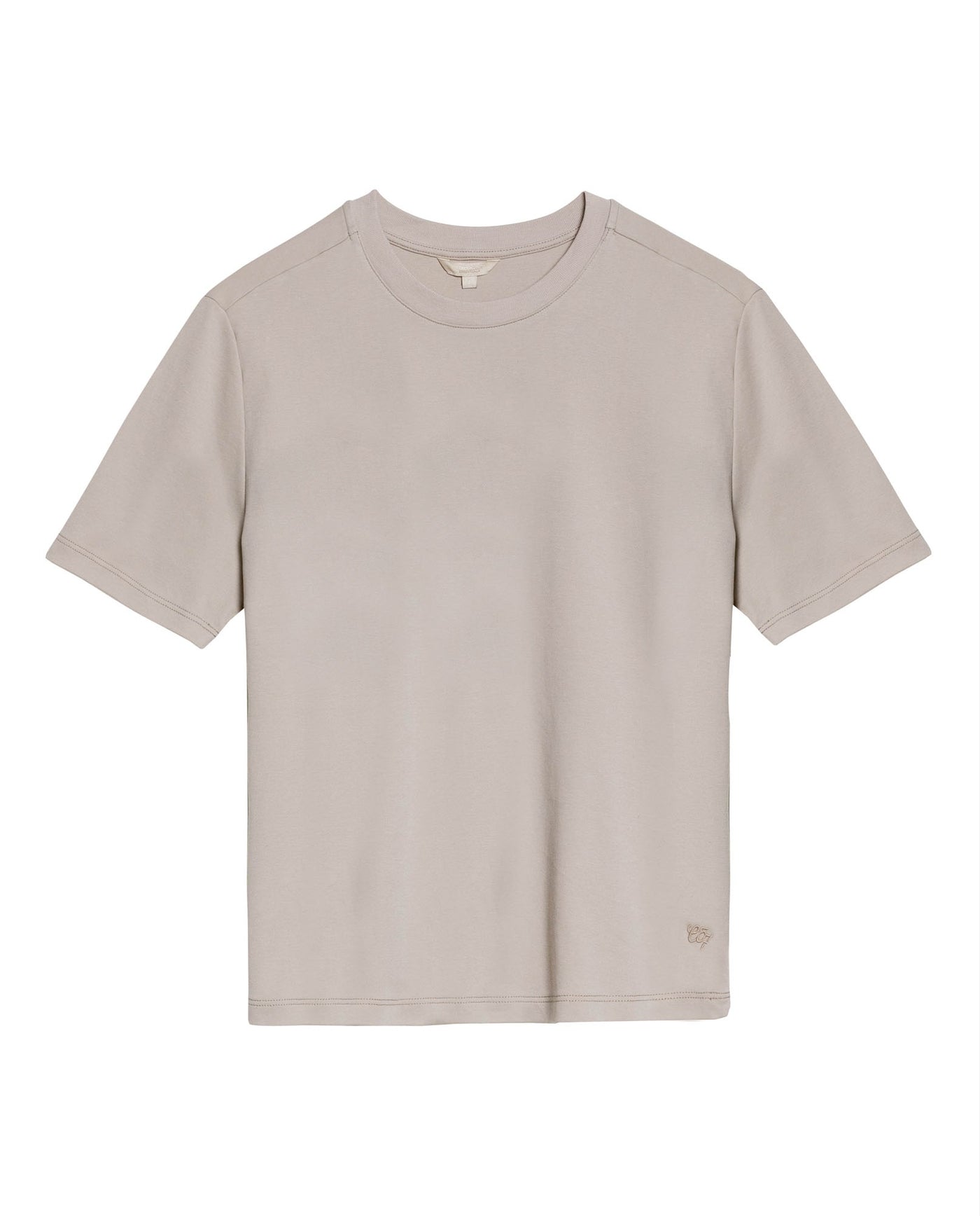 Womens T-Shirt Essential Oversized Cotton Cool Touch Basic - Beige 63_701H051_BEI140002_3