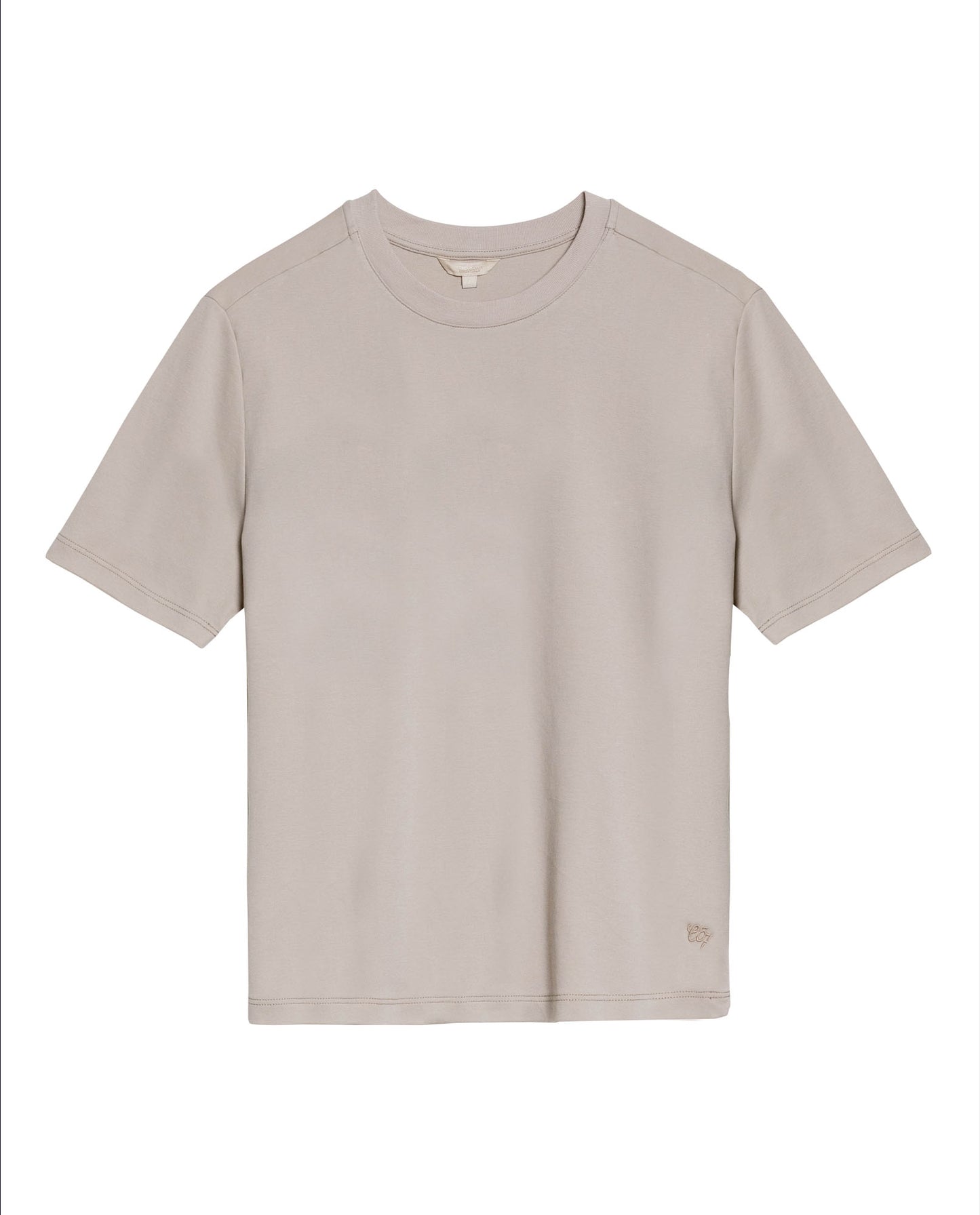 Womens T-Shirt Essential Oversized Cotton Cool Touch Basic - Beige 63_701H051_BEI140002_3