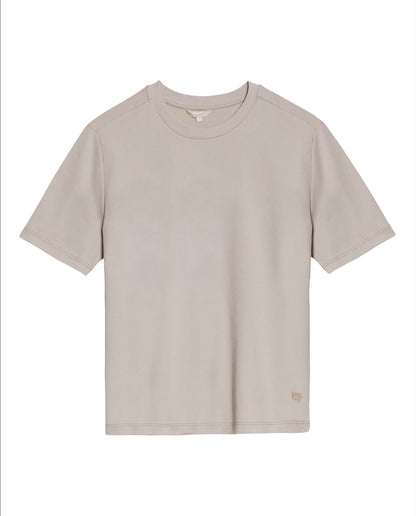 Womens T-Shirt Essential Oversized Cotton Cool Touch Basic - Beige 63_701H051_BEI140002_3