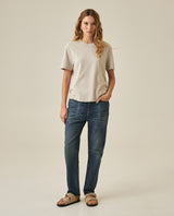 Womens T-Shirt Essential Oversized Cotton Cool Touch Basic - Beige 63_701H051_BEI140002_4