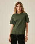 Womens T-Shirt Essential Oversized Cotton Cool Touch Basic - Green 63_701H051_VER190414_0