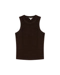 Womens T-Shirt Essential Tank Fitted Cotton–Elastane Ribbed - Brown 63_701H052_CAF191016_3