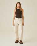 Womens T-Shirt Essential Tank Fitted Cotton–Elastane Ribbed - Brown 63_701H052_CAF191016_4