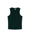 Womens T-Shirt Essential Tank Fitted Cotton–Elastane Ribbed - Dark Green 63_701H052_VER195406_3