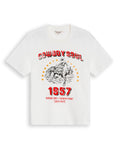 Womens T-Shirt Rodeo Graphic Slim Fit Cotton Heavier Cowboy Flock Rhinestones - Raw 63_701H701_CRU110606_3