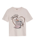Womens T-Shirt Rodeo Graphic Slim Fit Cotton Heavier Texan Boots Rhinestones - Beige 63_701H703_BEI140002_3