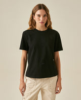 Womens T-Shirt Rodeo Graphic Oversized Cotton Heavier Print Rhinestones - Black 63_701H704_NEG194004_0