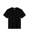 Womens T-Shirt Rodeo Graphic Oversized Cotton Heavier Print Rhinestones - Black 63_701H704_NEG194004_3