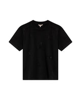 Womens T-Shirt Rodeo Graphic Oversized Cotton Heavier Print Rhinestones - Black 63_701H704_NEG194004_3