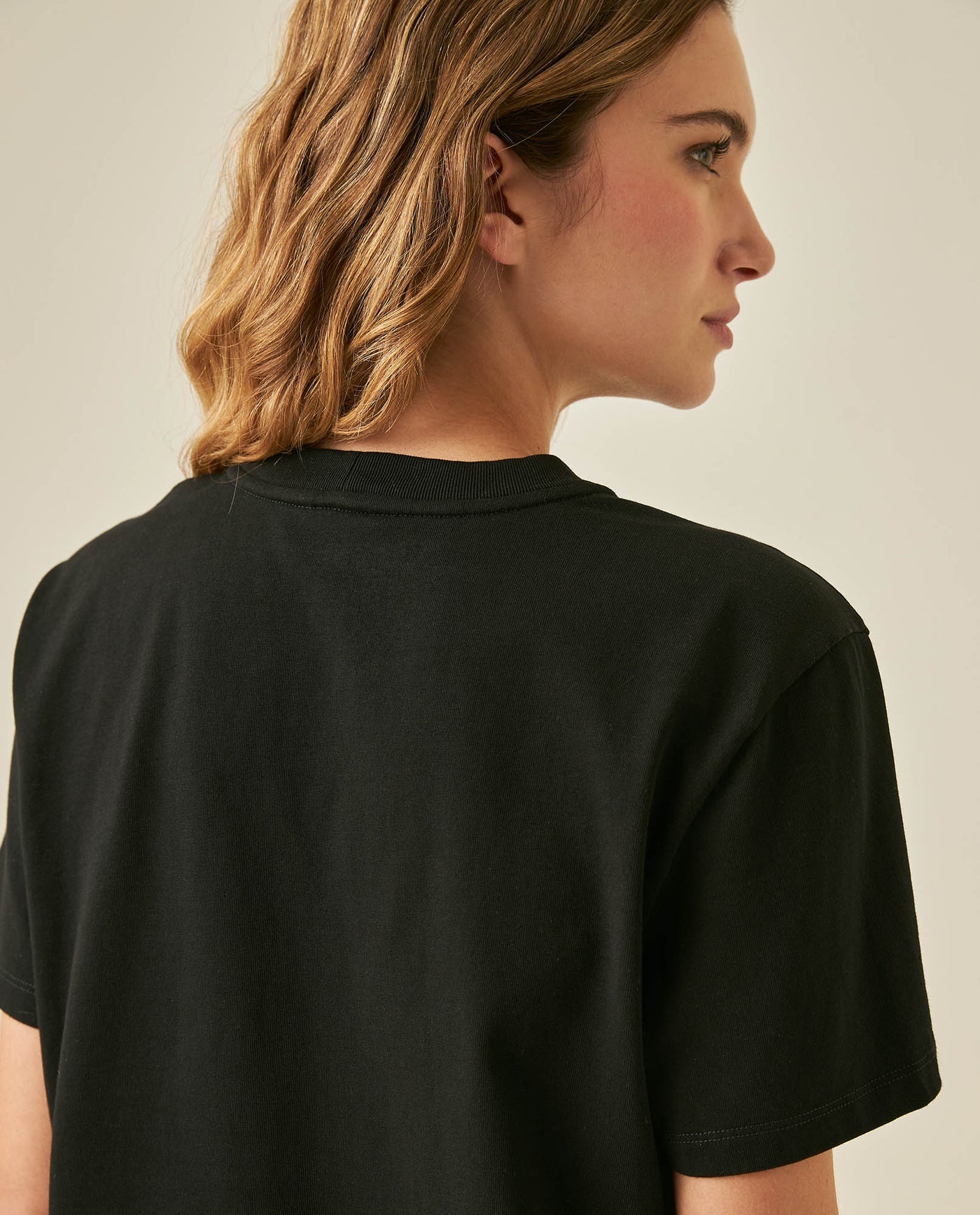 Womens T-Shirt Rodeo Graphic Oversized Cotton Heavier Print Rhinestones - Black 63_701H704_NEG194004_7