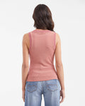 Women's Fitted Tank Top with Deep Round Neckline in Nylon-Modal-Elastane Rib - 4