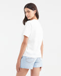 Women's Straight Fit T-Shirt with Exclusive Printed Bandana Accessory in Cotton - 4
