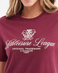 Women's Semi-Fitted Graphic T-Shirt Ribbed Round Neckline with Flock Print in Cotton - 3