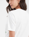 Women's Semi-Fitted Typography T-Shirt with Transparent Caviar Detail in Cotton - 5