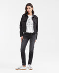 Women's Semi-Fitted Typography T-Shirt with Embroidery and Water Wash in Cotton - 2