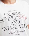 Women's Semi-Fitted Typography T-Shirt with Embroidery and Water Wash in Cotton - 3