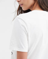 Women's Semi-Fitted Typography T-Shirt with Embroidery and Water Wash in Cotton - 5