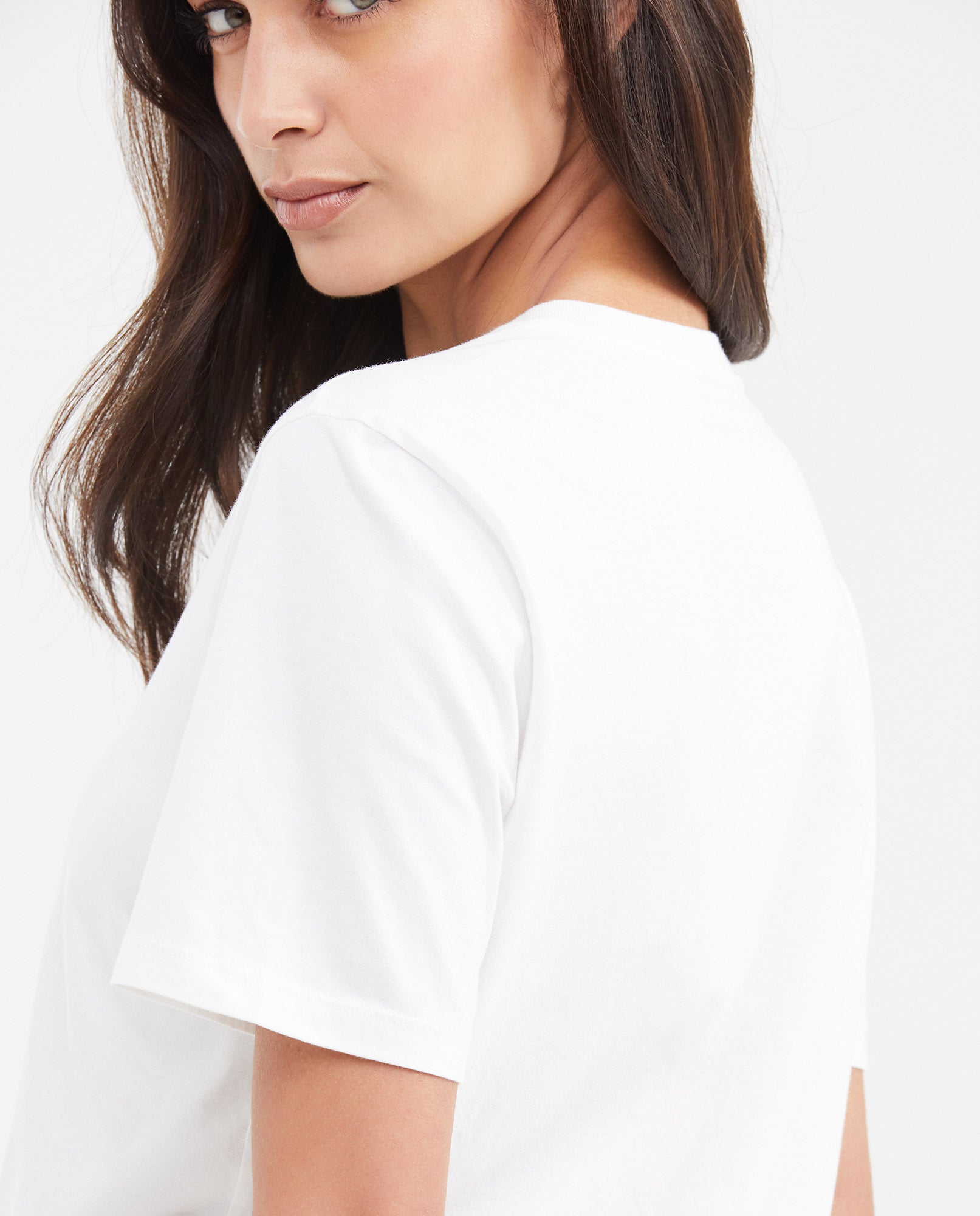 Women's Straight Fit T-Shirt with Embroidered Appliqués in Cotton - 5