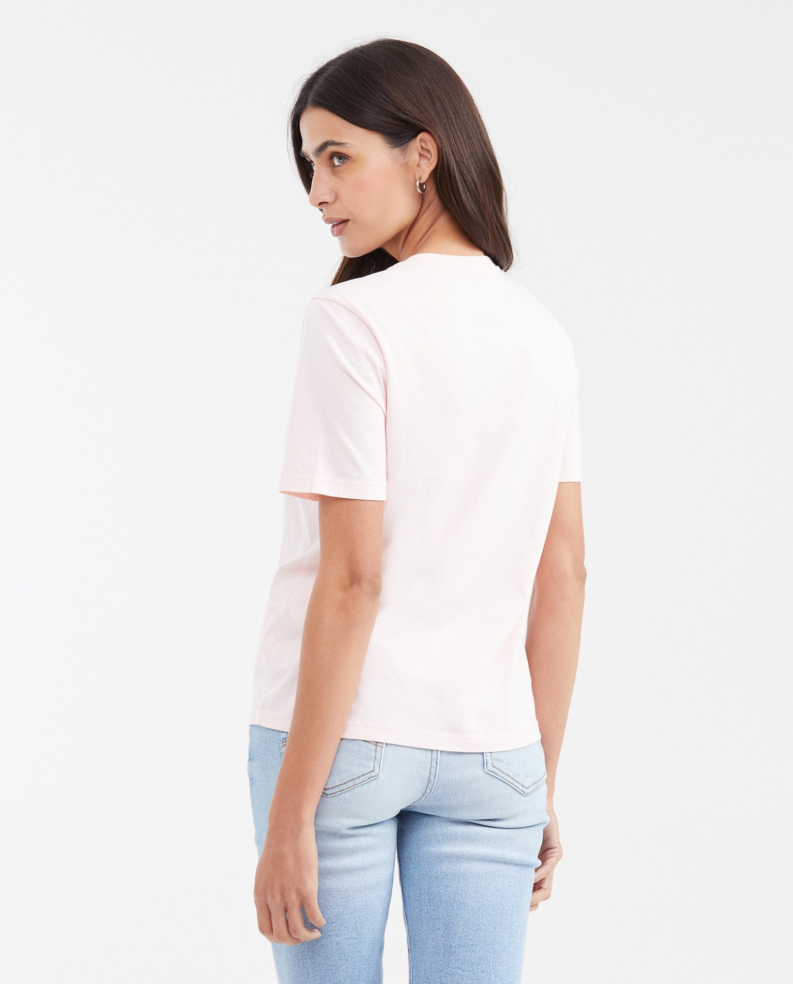 Women's Straight Fit T-Shirt with Embroidered Appliqués in Cotton - 4
