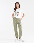 Women's Straight Fit Graphic T-Shirt with Flock Accents in Cotton - 2