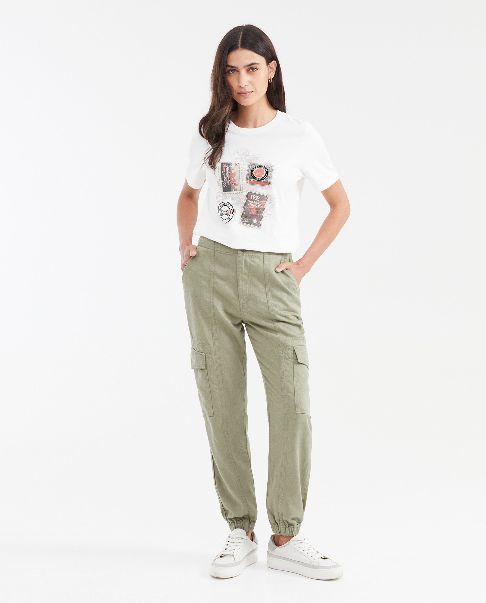Women's Straight Fit Graphic T-Shirt with Flock Accents in Cotton - 2