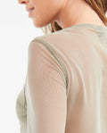 Women's Fitted Long Sleeve Semi-Sheer Mesh Top with Cotton Lining in Polyester-Elastane 63_702G024_VER180521_6