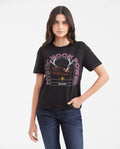 Women's Straight Fit Astral Capsule T-Shirt with Stone Application in Cotton - 1