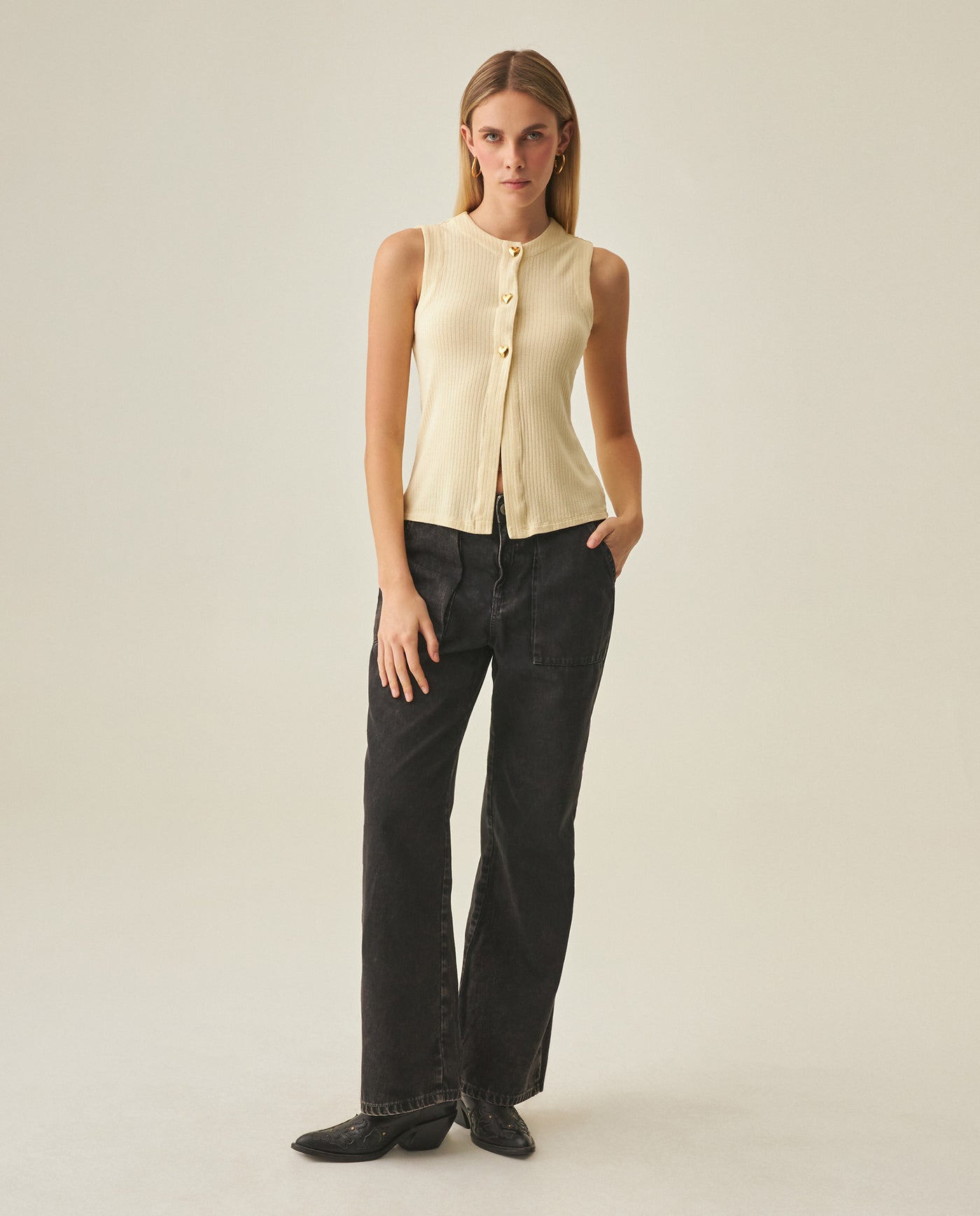 Women´s Slim Top - Yellow 63_702H012_AMA120815_7