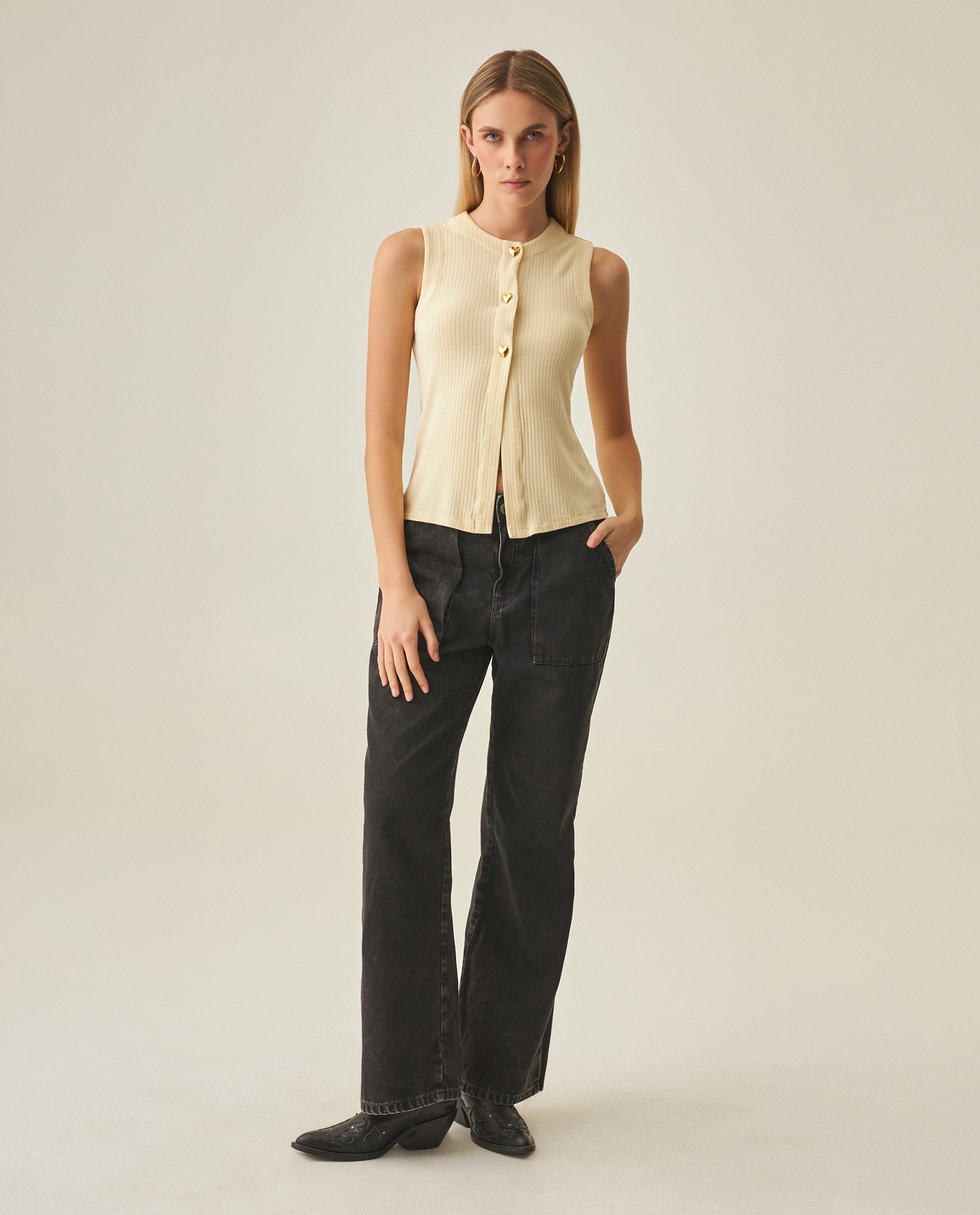 Women´s Slim Top - Yellow 63_702H012_AMA120815_7