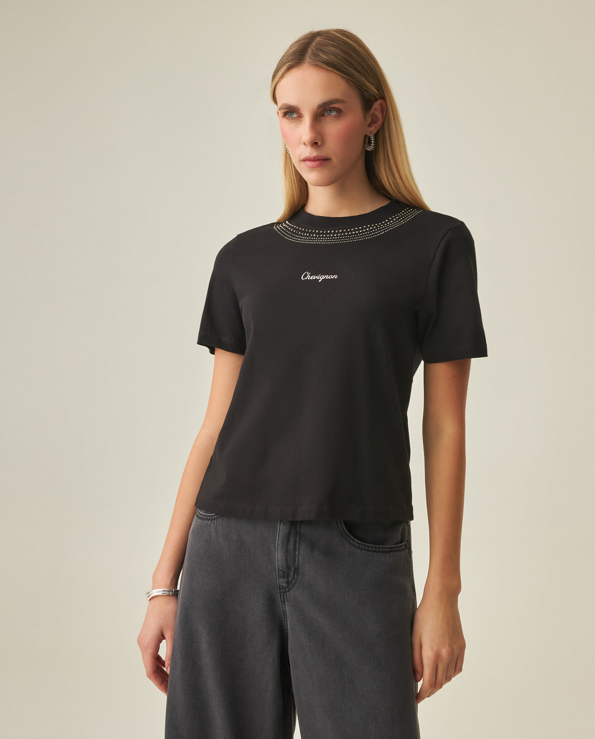 Women´s Slim Fit T-Shirt - Black 63_702H018_NEG194003_5