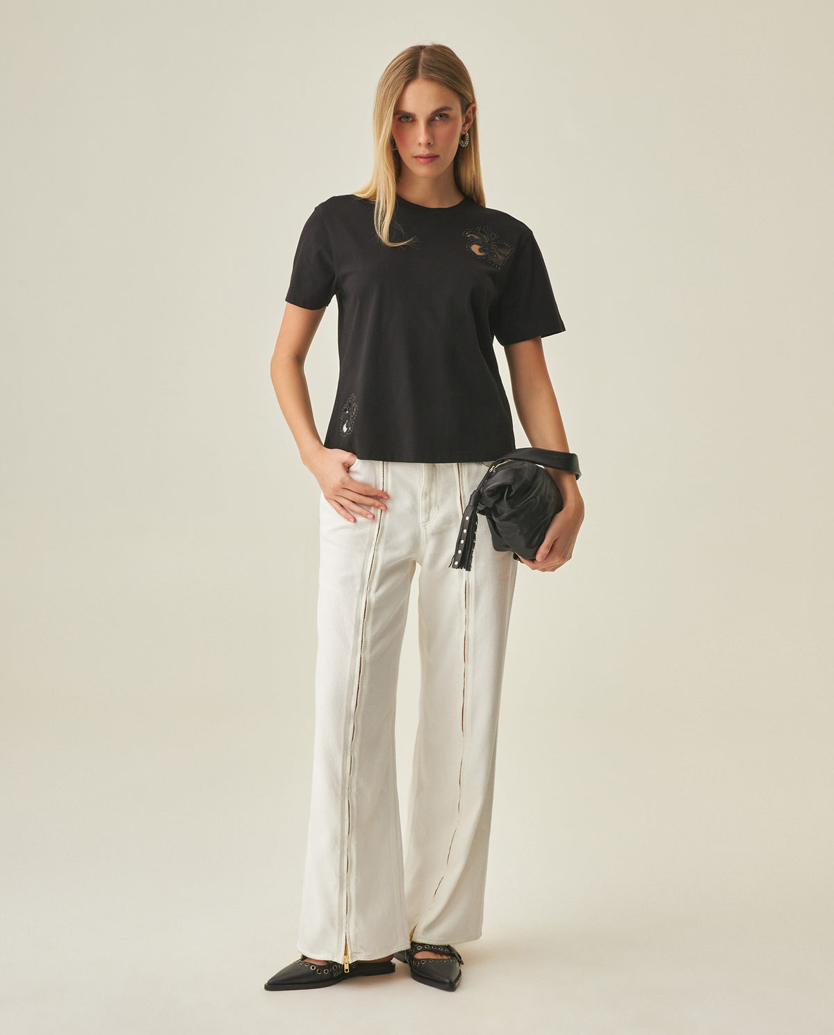 Women´s Oversized Cropped T-Shirt - Black 63_702H029_NEG194003_7